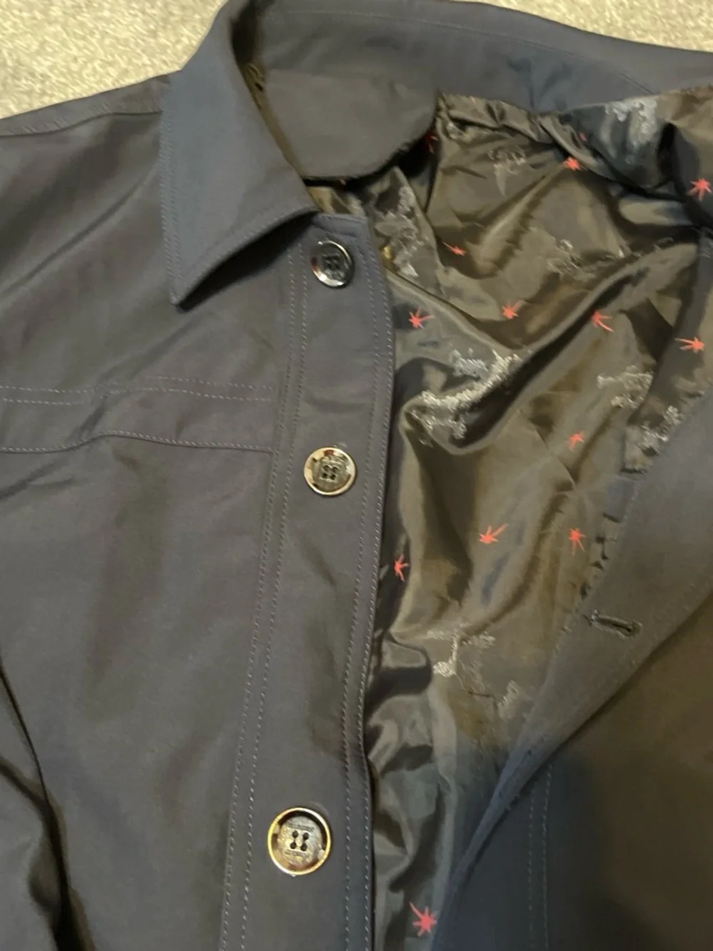 Men's Navy Button-Front Jacket